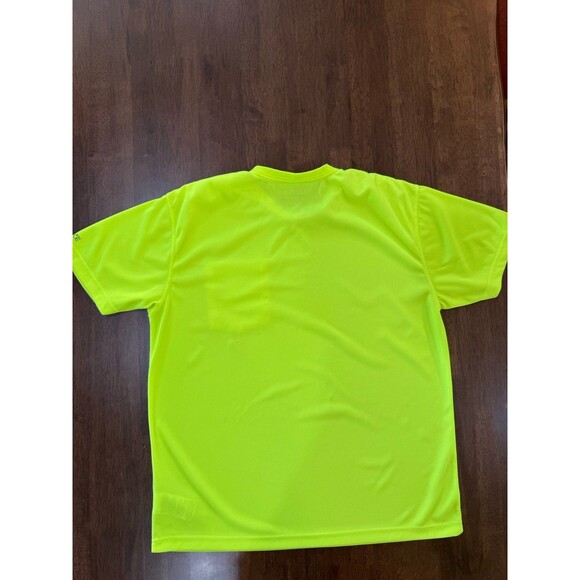 Carhartt Force Neon Yellow Performance T-Shirt L Relaxed Fit Breathable Workout - Picture 9 of 9